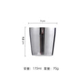 304 korean style stainless steel double-walled drinking cup - gold bbq restaurant beer mug - stepped gold tiered cup - cold drink cup