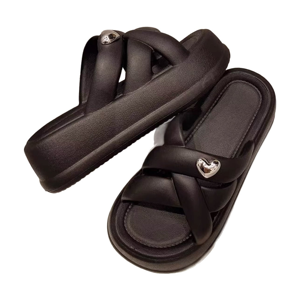 Eva new women's slippers - casual, versatile, trendy, high-end, outdoor wear, non-slip, soft sole, height increasing, thick sole ladies' sandals