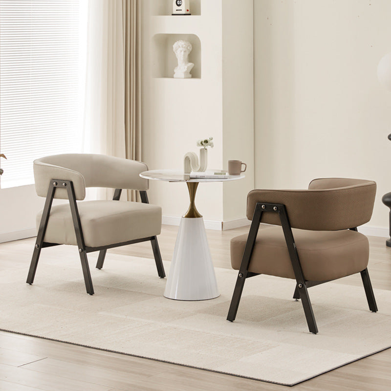 European style accessible luxurycasual negotiation chair hotel reception balcony living room single cat scratching leather casual sofa chair