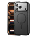 Suitable for iphone16 skin-feeling magnetic phone case with large holes apple 17promax transparent frosted anti-fall protective case