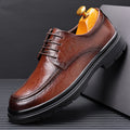 Men's formal leather dress shoes - new autumn collection - business casual british style lace-up derby shoes for men