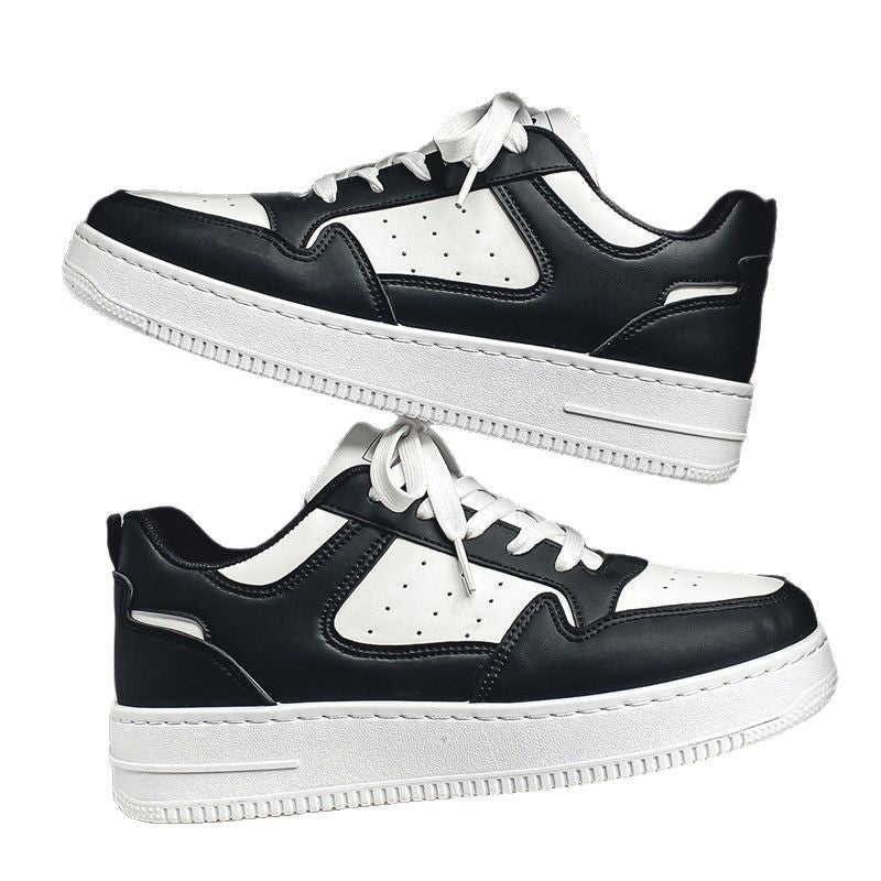2025 new spring men's white sneakers breathable casual skate shoes athletic ins trendy low-top running shoes for men