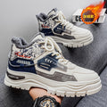 High-top men's shoes winternew arrivalfleece-linedheattech cold-resistant cotton shoes leather men's outdoor non-slipwaterproofworkwear boots
