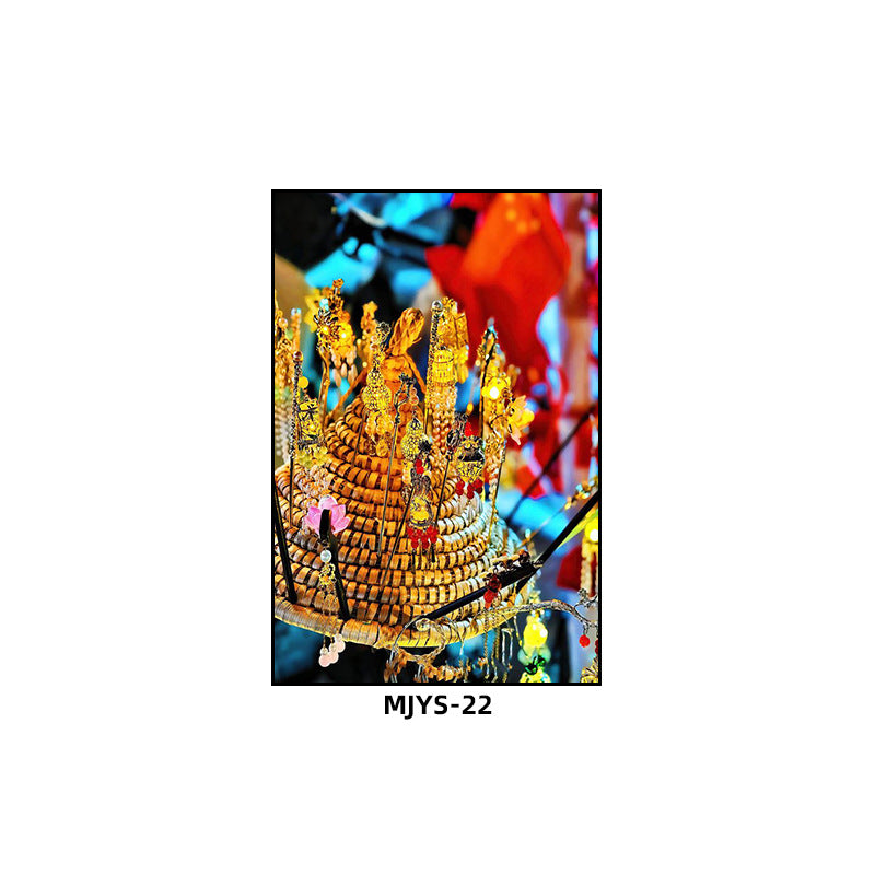 Jieyang ancient city architectural landscape hanging painting hotel box wall decoration painting hot pot restaurant restaurant characteristic cultural tourism mural