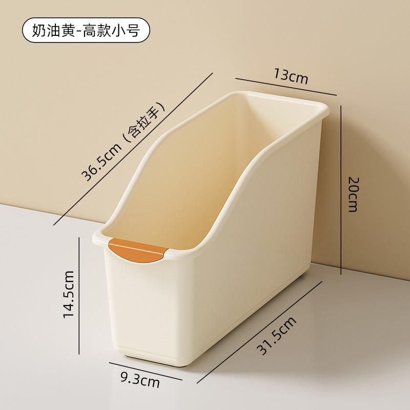 Household cabinet storage basket partition sundries storage box storage multi-functional oblique mouth ins pulley kitchen storage box