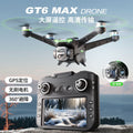 Gt6 drone: gps auto-return, hd aerial photography, extended flight time, brushless motor, 5.64inch large screen remote control aircraft