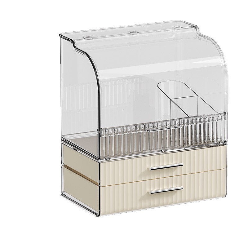 Desktop Cosmetics Storage Box Drawer Type Light Luxury Large Capacity Dresser Skin Care Products Mask Shelf Anti-dust