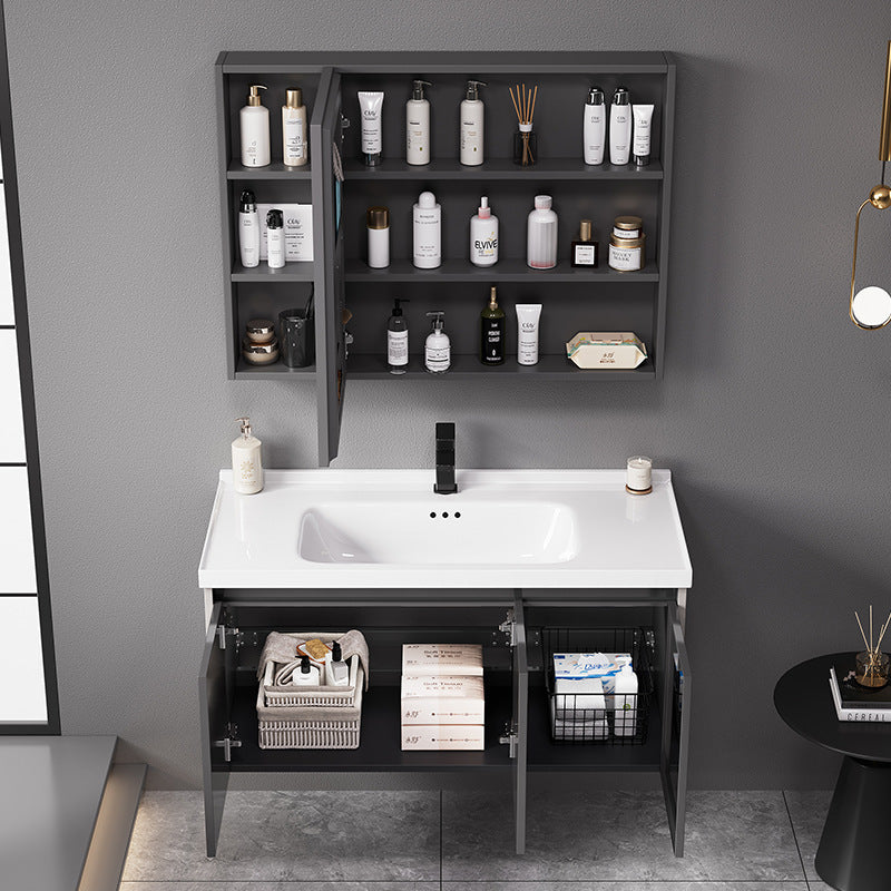 Bathroom thickened space aluminum honeycomb bathroom cabinet wash basin wash storage cabinet waterproof moisture-proof smart beauty mirror