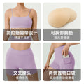 Custom new cross-border sports bra and tank top set for women - barely-there feel, butt-lifting yoga outfit, outdoor fitness yoga pants set