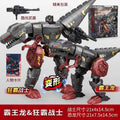 Kids' assembly mecha warrior alloy robot - boy's educational transforming dinosaur mechanical tyrannosaurus rex model toy