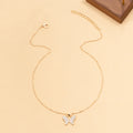 Butterfly necklace wholesale european and american cross-border jewelry simple fashion versatile nichesweater accessories full diamond clavicle chain for women