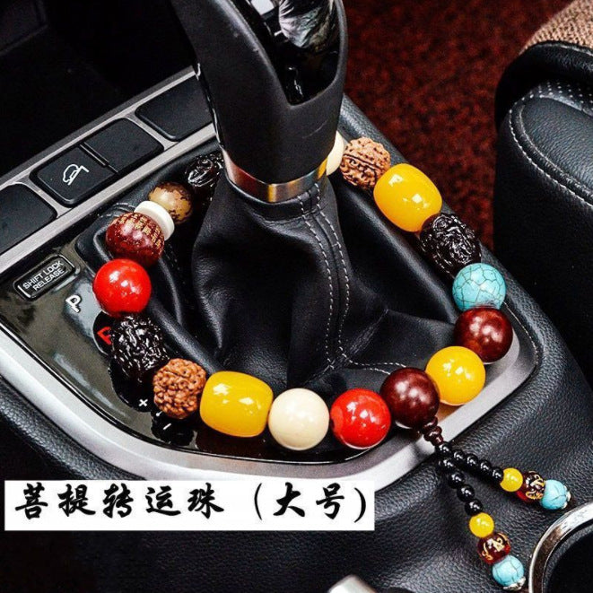 Car pendant car pixiu gear hanging transfer beads imitation obsidian car pendant rearview mirror decoration supplies