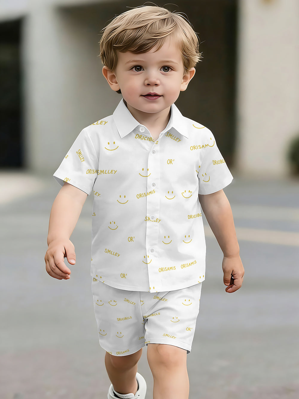 hot-selling children's short-sleeved shirt set, casual shirt set, summer simple stripes, dropshipping available