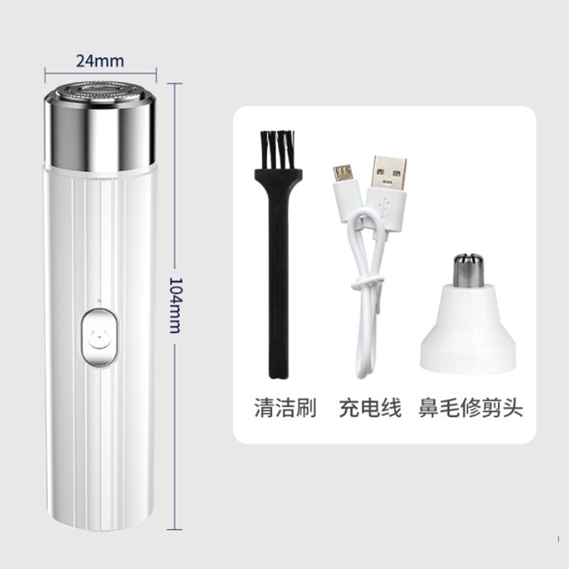 Mini portable usb rechargeable electric shaver for men, beard trimmer, washable razor, nose hair trimmer, shaving kit