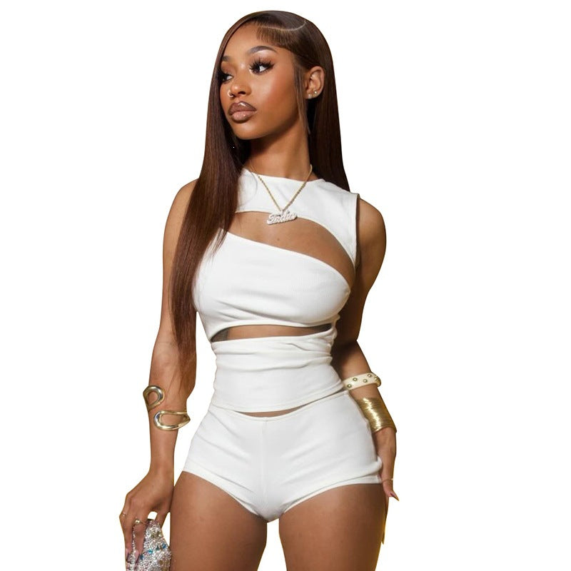 fashionable nightclub style sexy women's clothing pure colorsense of design waist slimming looksexy ultra-short mini suit