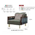 Wabi-sabi style vintage leisure chair, perfect for hotels, clubs, cafes, and rustic american-style b&bs. solid wood sofa chair, single chair with a vintage aesthetic