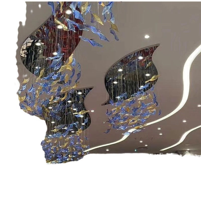 Non-standard customized hotel lobby chandelier project Large-scale modeling lamps Personalized creative sales department Sand table living room lights