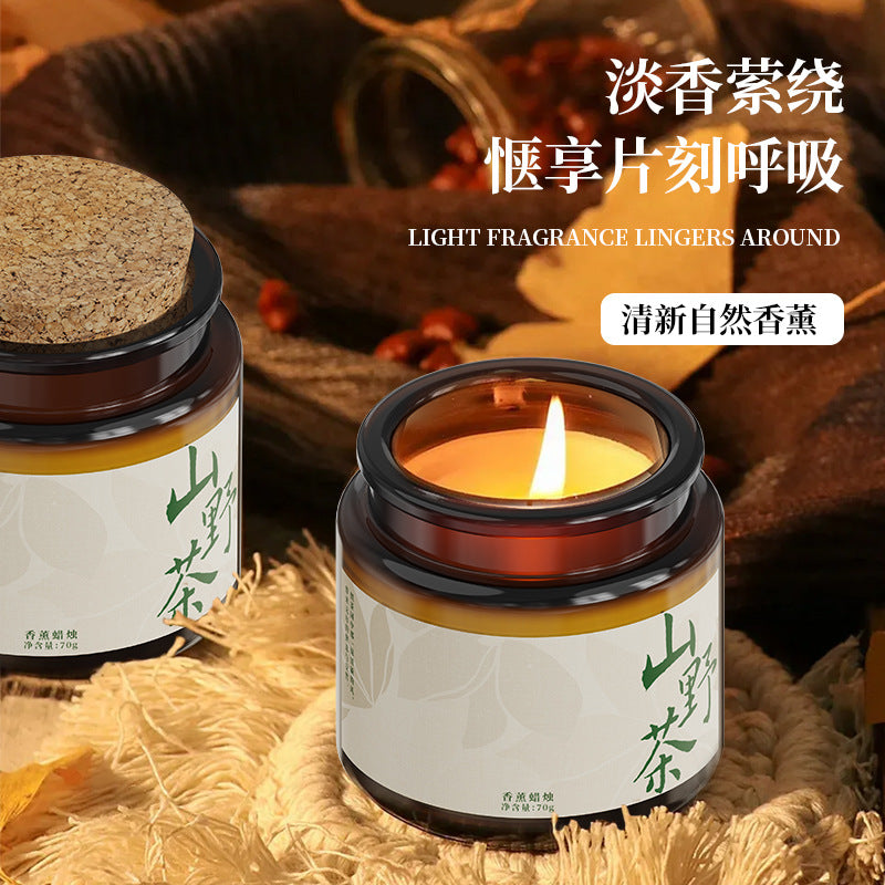 Wholesale home fragrance candles: fresh scented bedroom ambiance, solid perfume, long-lasting fragrance, odor eliminator, new arrivals
