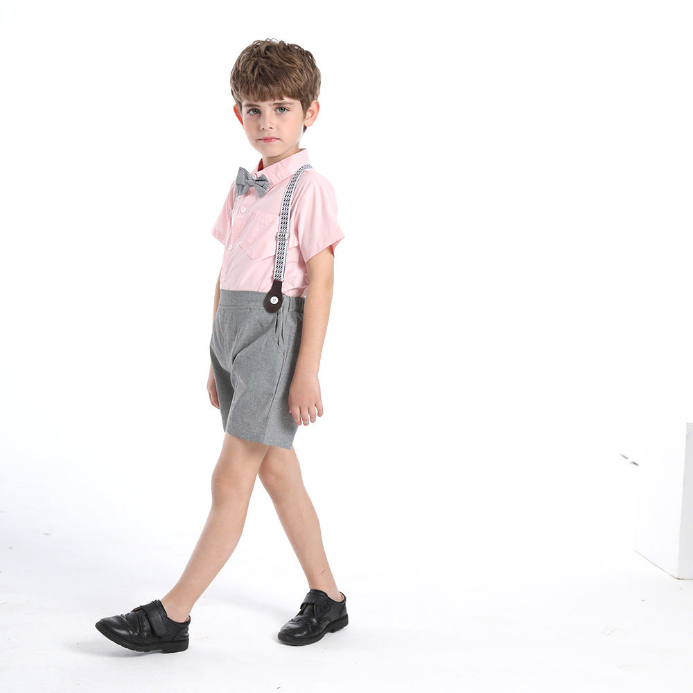 Export boyssuit summer dress new arrival kids kids wear spring and summer boys handsome baby clothes trendy