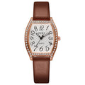 2025 new tiktok viral barrel-shaped full diamond european and american style watch, fashionable women's quartz watch, in-stock wholesale