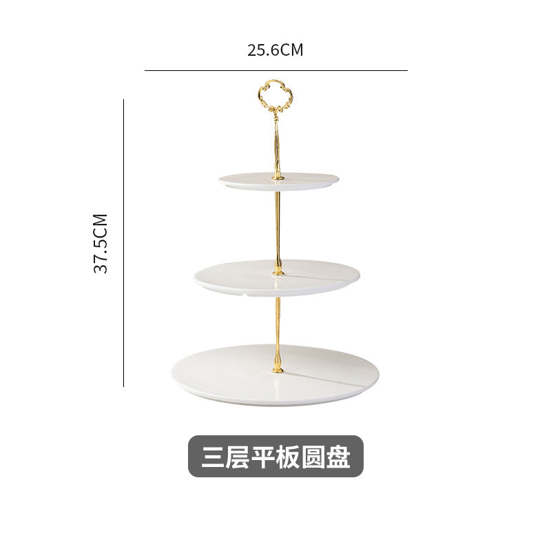 Dessert plate display stand set, cake tray, afternoon tea tableware, snack holder, cold food plate, tea break platter