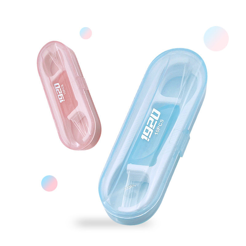 Disposable dental floss stick, boxed ultra-fine portable toothpick floss pick dental floss stick, care dental floss stick 10 pcs/box