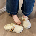 New women's half-slippers, closed-toe slides, summer outdoor sandals, thick-soled non-slip fashion beach sandals for female students