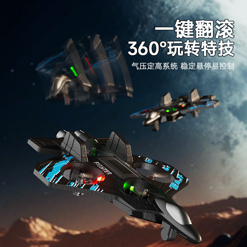 Foam remote control airplane drone - durable, tumbling, with dazzling lights - flying toy for elementary school students