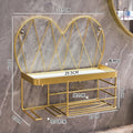Bathroom decorative shelf wall mount - toilet paper, hair dryer, and cosmetic organizer for vanity - no drilling required