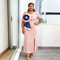 Amazon fashion banquet elegance long dress african cross-border foreign trade  plus size women's dress