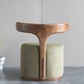 Nordic solid wood makeup stool modern designer creative backrest shoe changing stool light luxury classy tea stool casual low stool