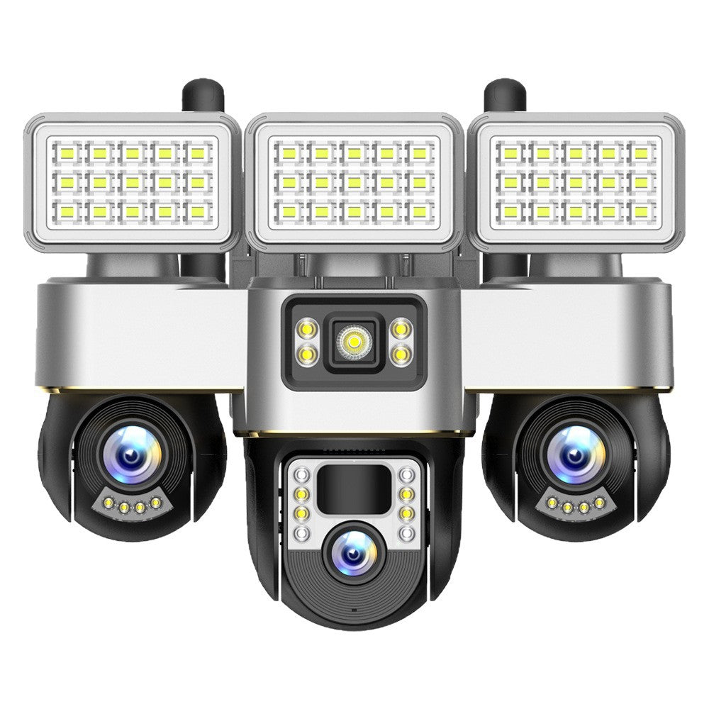 Cross-border three-gimbal three-eye camera   security night vision outdoor waterproof surveillance camera