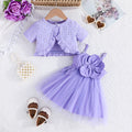 summer toddler sundress + solid color cardigan fashionable sweetheart baby 2-piece set - european & american cross-border direct from manufacturer
