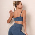 Clearance washed jacquard seamless sports bra cut out braid fitness sling intimates yoga wear sports vest women