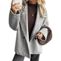 fashion  fall and winter new arrivalretro lapel loosecasualthickenedheattechwoolenoutwear for women