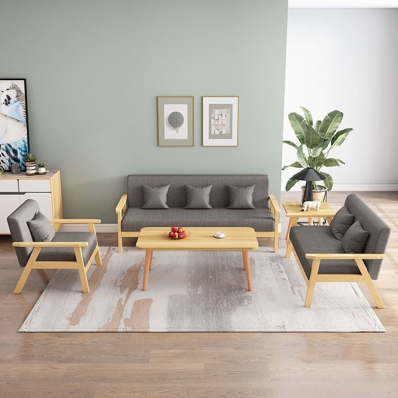 Office sofa, office sofa and coffee table set, small apartment rental living room modern minimalist office sofa