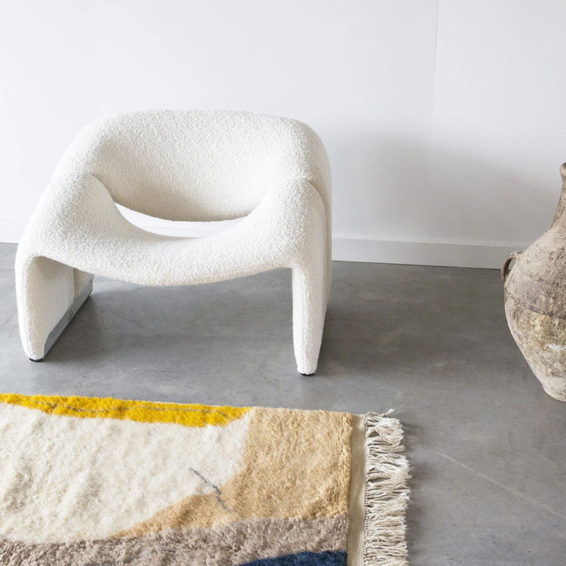 Nordic single sofa chair plaid crab chair small round table accessible luxurycasual casual chair modern creative popular single chair