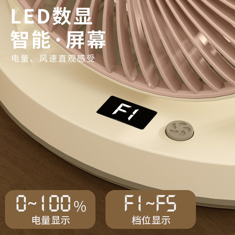 mini electric fan - high-velocity usb rechargeable desktop fan for office, dorm, and home use - circulation fan