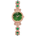 2025 new live stream peacock green women's versatile quartz wristwatch - cross-border little green retro green quartz watch