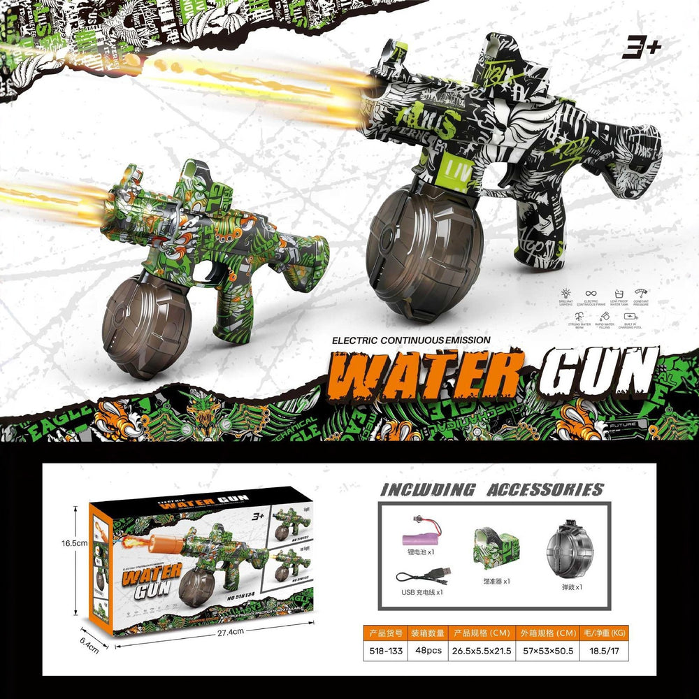 hot-selling water gun launch toy graffiti m416 amazon tk cross-border hot-selling short-spike toy water gun wholesale