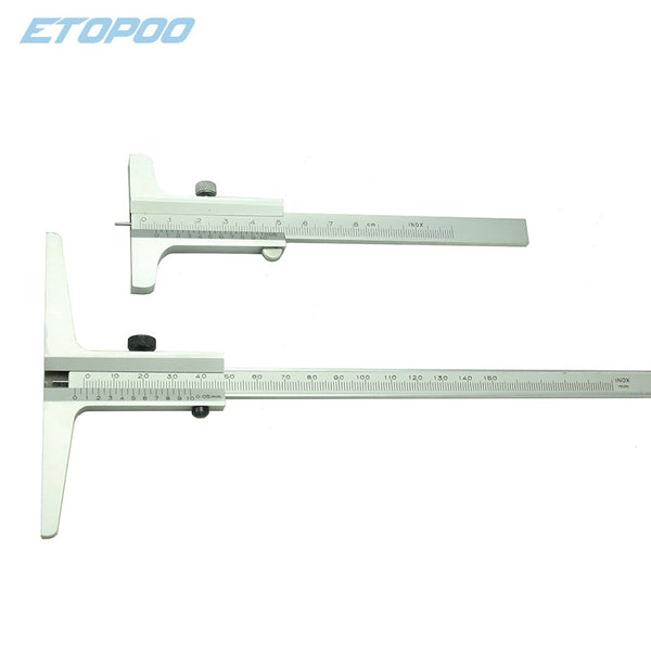 Integral stainless steel depth caliper, active depth caliper, depth caliper with needle 0-80 150 200 250 300