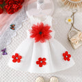 Spring/summer new arrivals: adorable girls' princess dress - 3d floral sleeveless tutu dress, sweet korean style