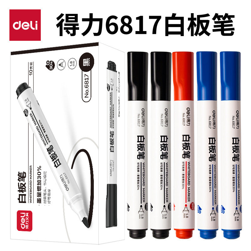 Deli 6817 Erasable whiteboard pen Children's blackboard pen Water pen Erasable marker Easy to erase writing pen