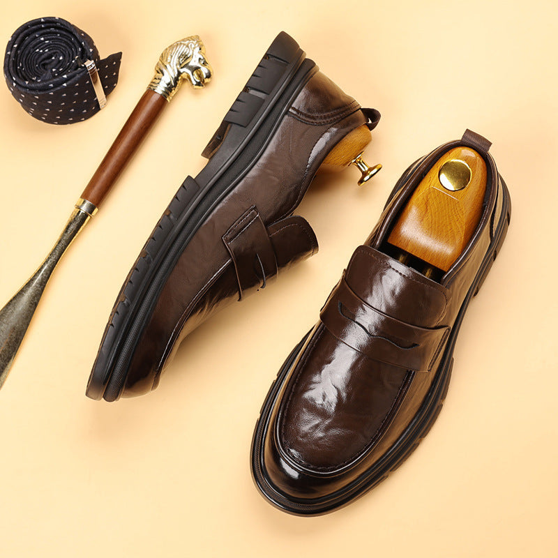 Men's leather shoes: new spring/autumn fashion, hot-selling british style, wedding, cross-border business casual, slip-on loafers