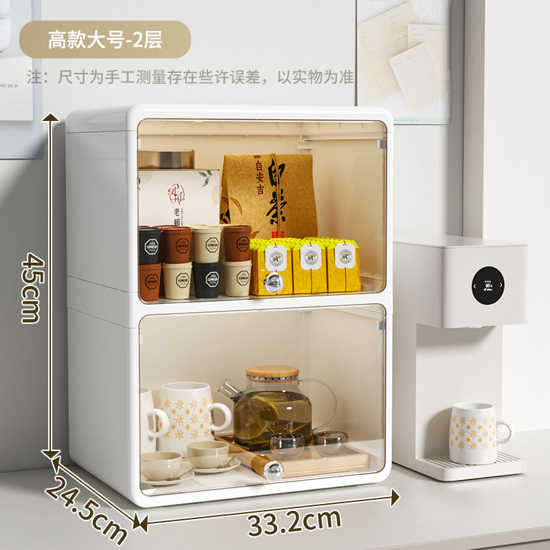 Storage box, drawer, multi-layer snack rack, kitchen desktop, tea cup rack, tea set, storage rack, water cup rack.