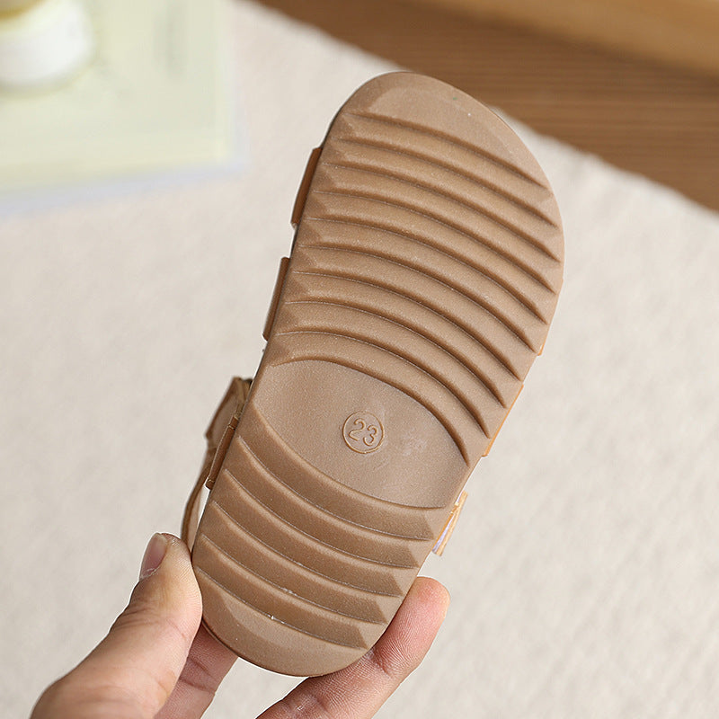 summer new arrivals: kids' roman sandals - girls' korean style fashion soft sole anti-slip velcro beach sandals for boys