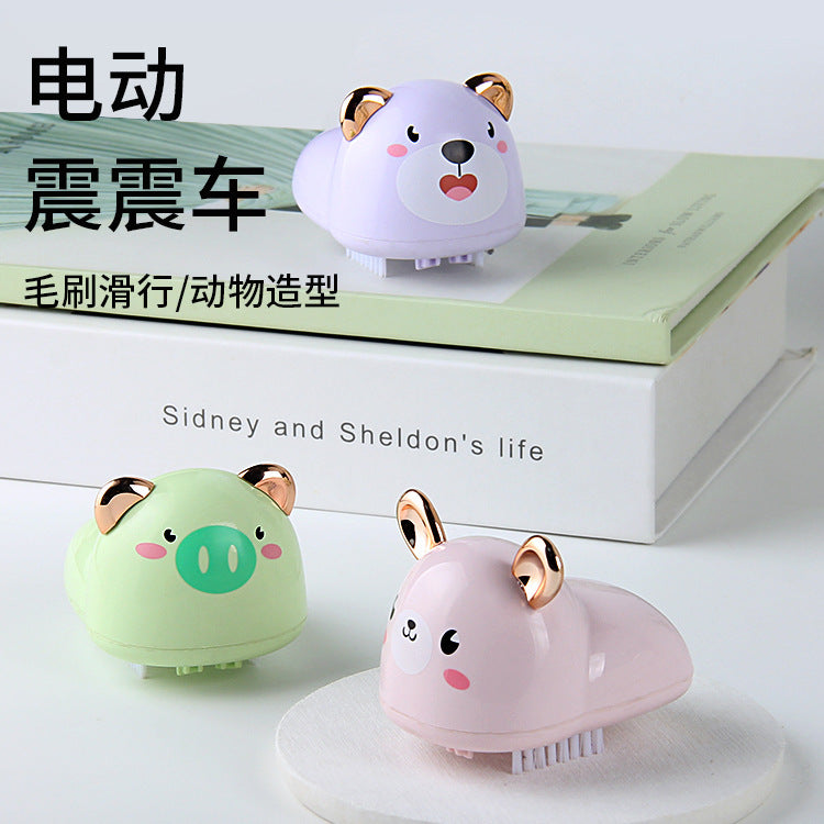 Electric brush sliding shock car puzzle cartoon avoidance car sensor avoid obstacles learn to crawl baby kids toy