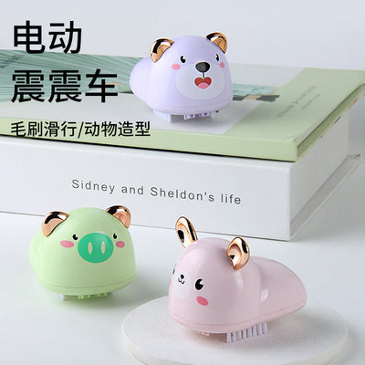 Electric brush sliding shock car puzzle cartoon avoidance car sensor avoid obstacles learn to crawl baby kids toy