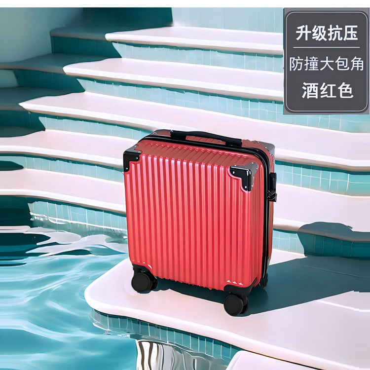 New suitcase, women's candy-colored suitcase, men's universal wheel trolley case, 20-inch boarding case, password bag, one piece.