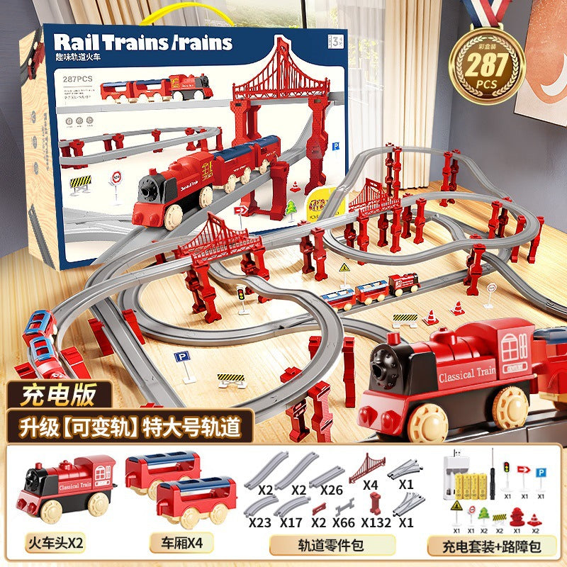 Electric high-speed train set with track - realistic model for boys - educational & fun birthday gift for kids